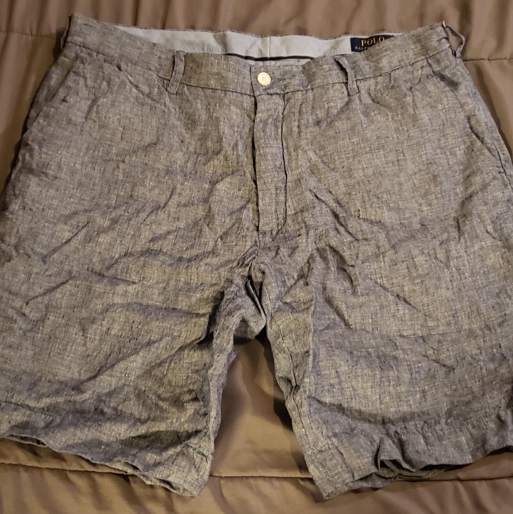 Polo Linen denim shorts